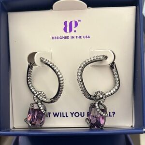 BP Sparkling Purple and Silver Earrings